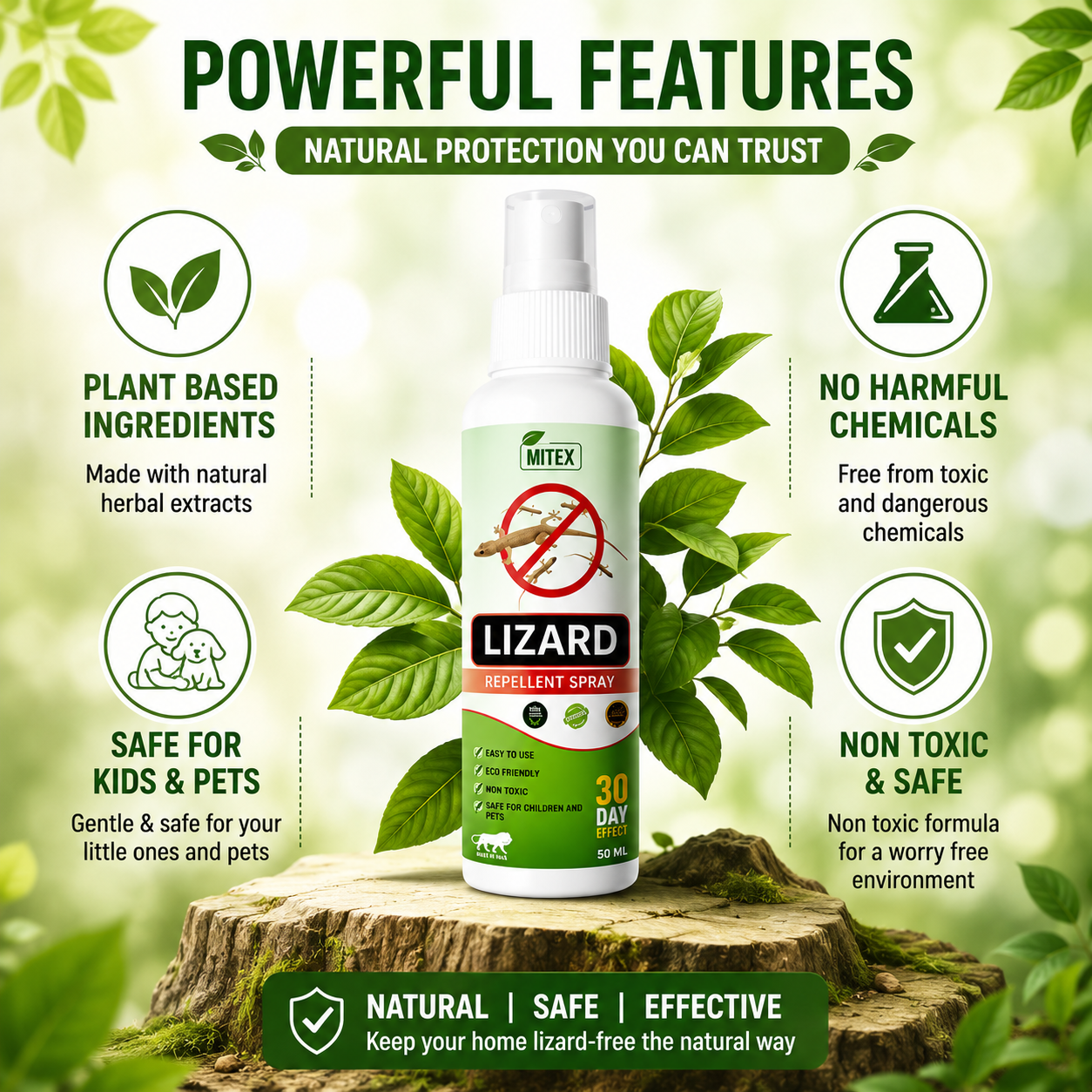 Lizard Repellent Spray | Pack of 3