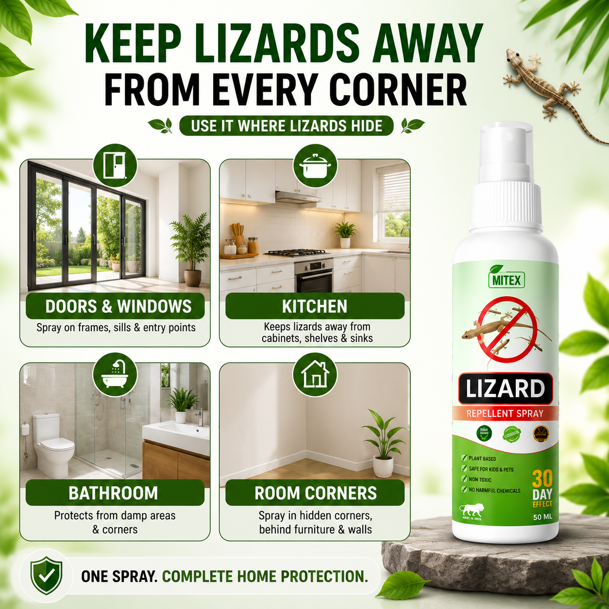 Lizard Repellent Spray | Pack of 3