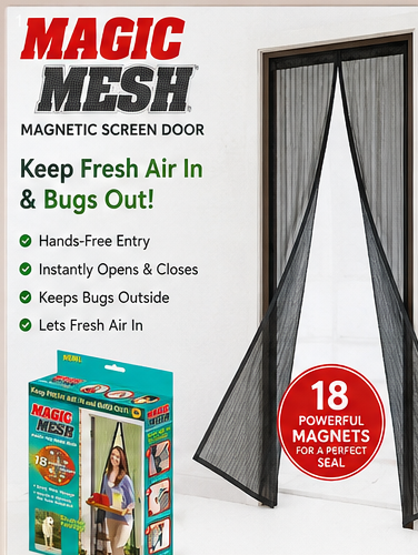 Polyester Magnetic Mosquito Net for Door | Mosquito Curtain for All Door Types & Sizes